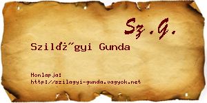 Szilágyi Gunda névjegykártya