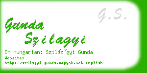 gunda szilagyi business card
